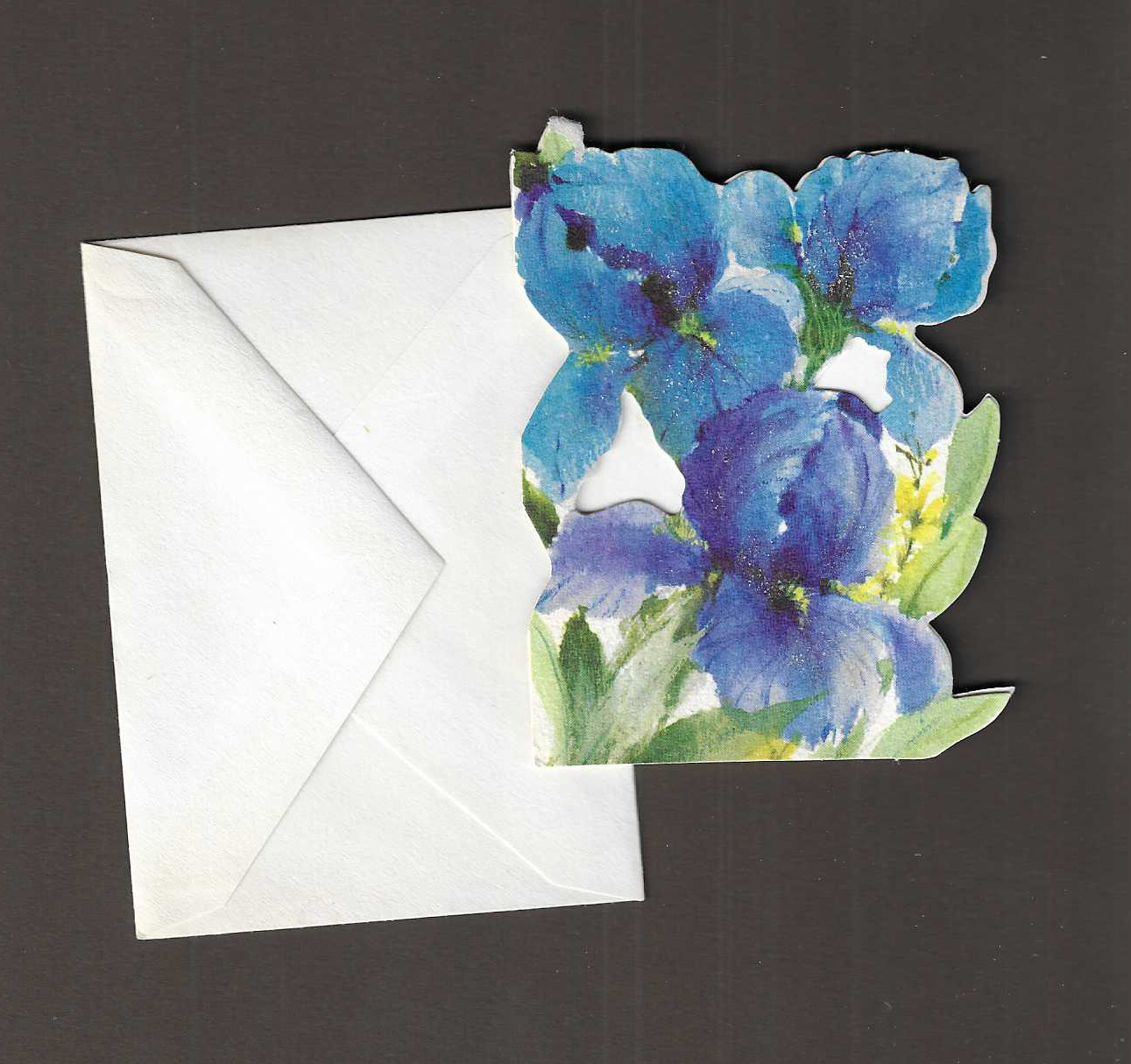 unused vintage Hallmark Greeting Especially at EASTER Card Bloom Blue Flowers
