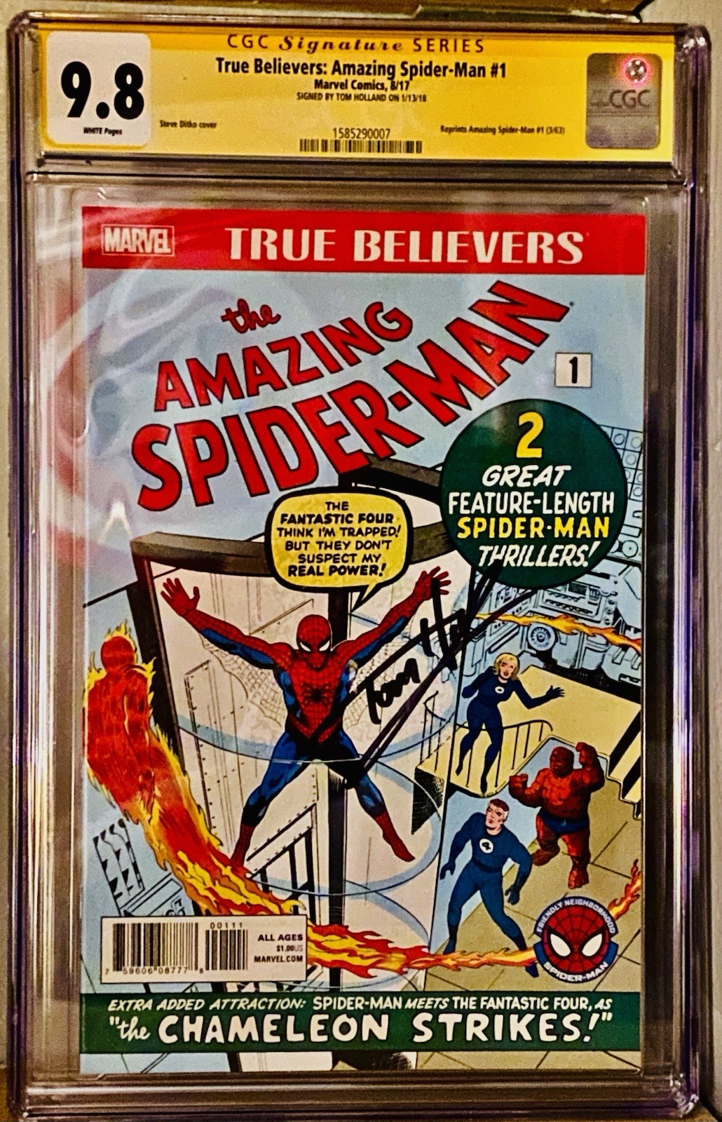True Believers Amazing Spider-Man #1 9.8 CGC White Pages