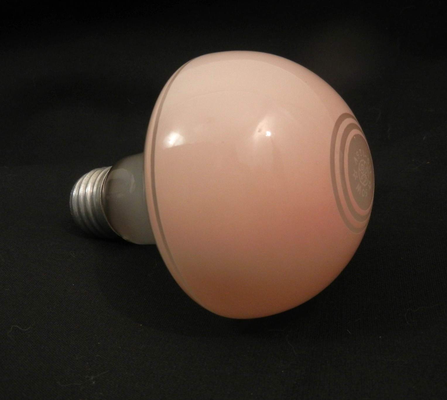 Rare Vintage Mid Century GE Celeste Pink Mushroom Decorative Light Bulb Working