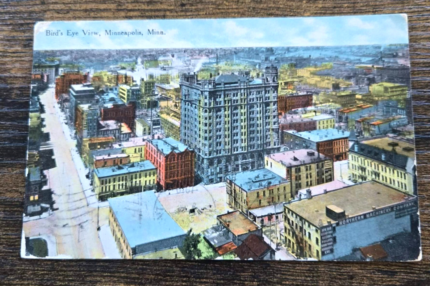 1910 Vintage Postcard Bird\'s Eye View 4th Street Minneapolis Minnesota MN