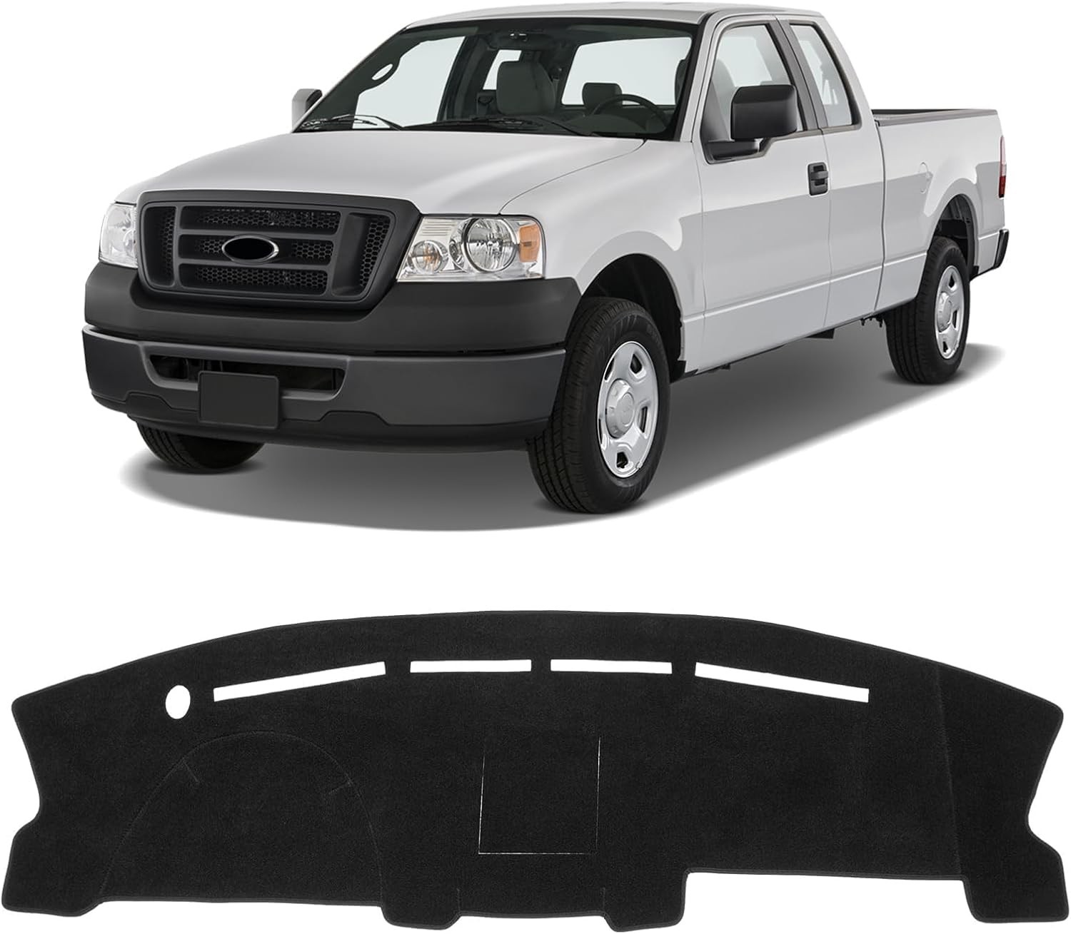 KUST Black Dash Cover for Ford F-150 2004-2006 2007 2008(XL, STX, XLT, FX4, Lari KUST Black Dash Cover for Ford F-150 2004-2006 2007 2008(XL, STX, XLT, FX4, Lari