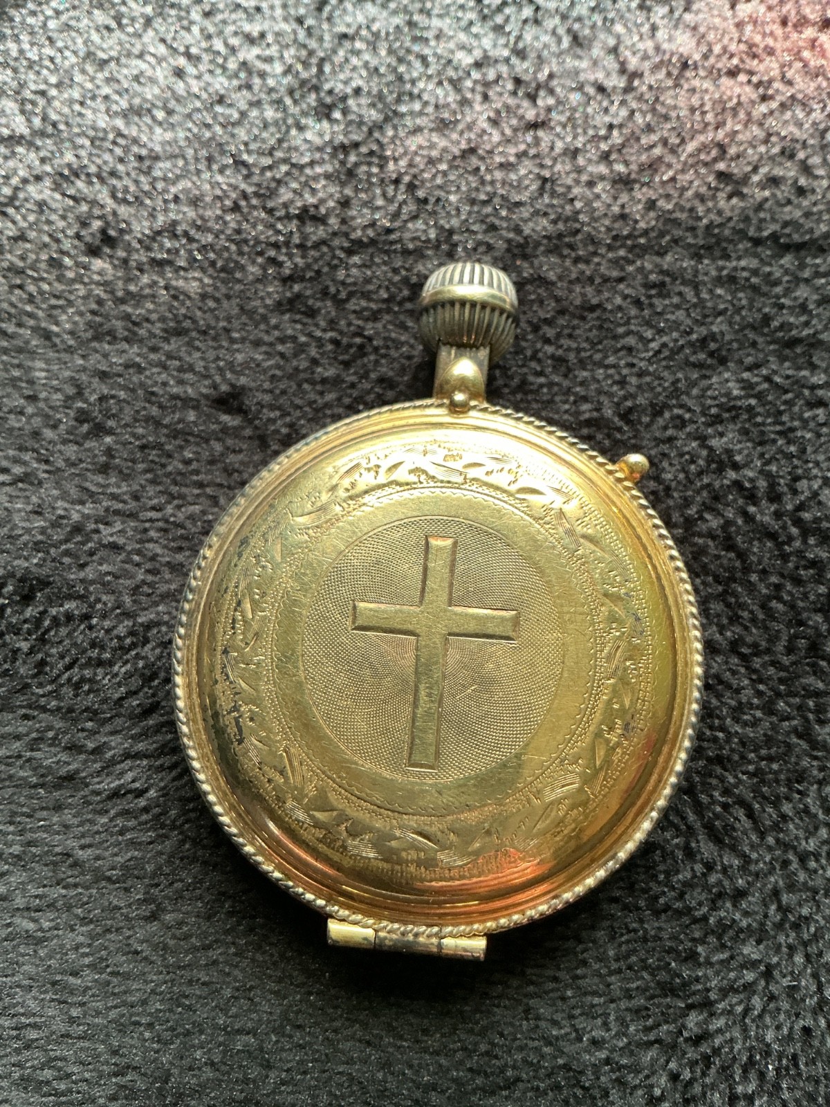 Antique Sterling Silver Pyx Vermeil Communion host holder
