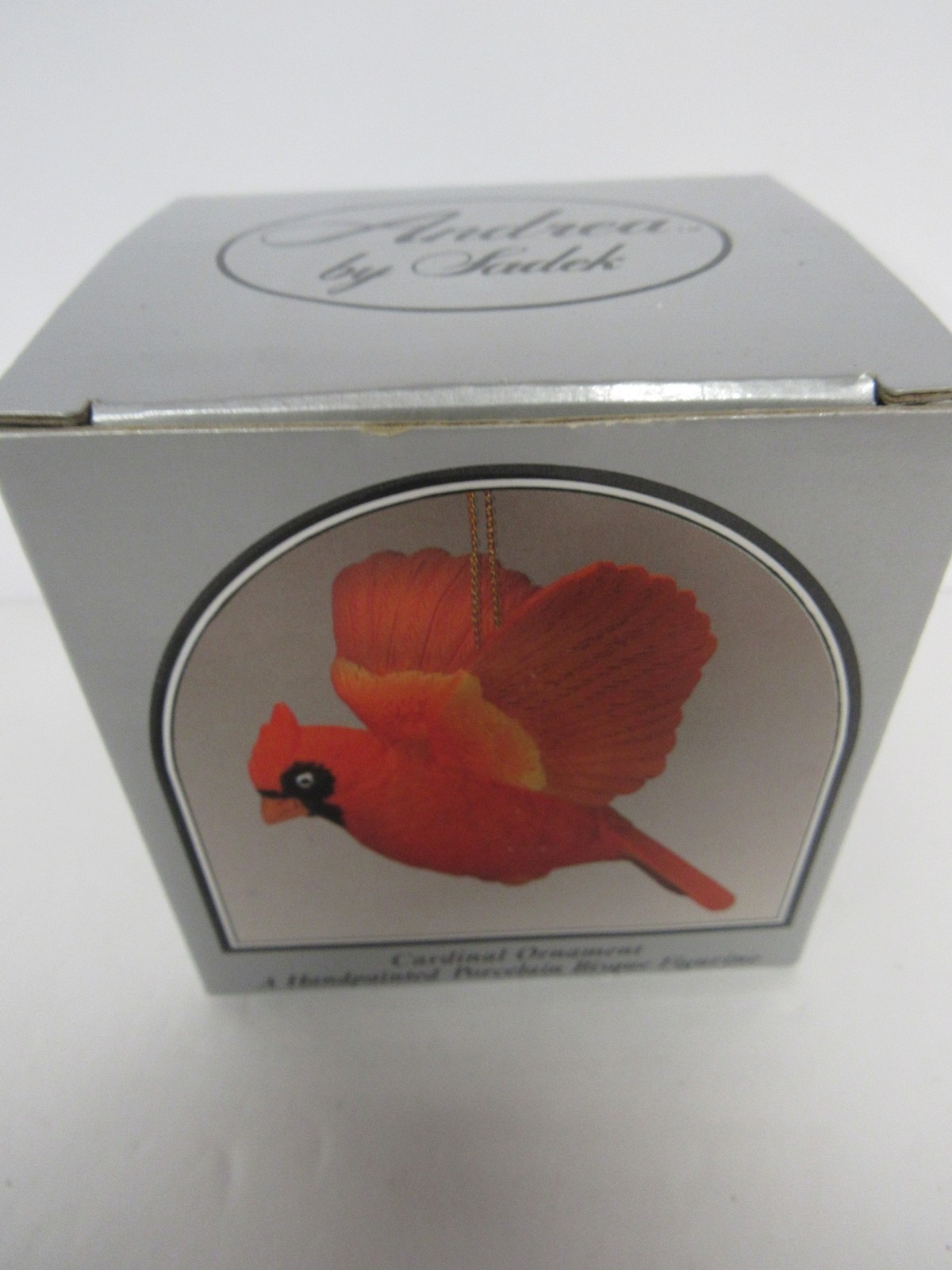Vintage 1987 Andrea by Sadek Porcelain Bisque Cardinal Ornament Japan Ships Free