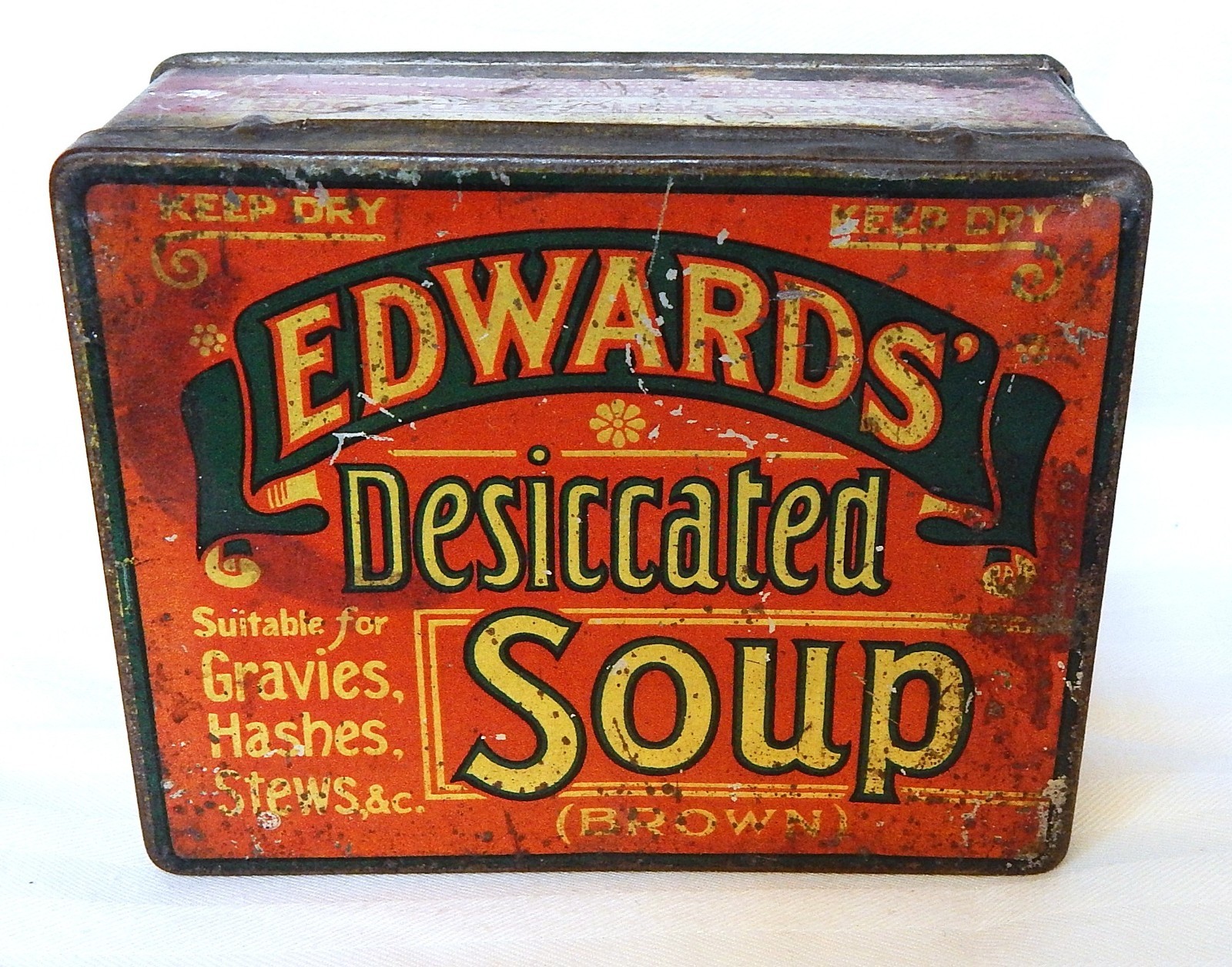 Vintage Edwards Dessicated Soup Tin England