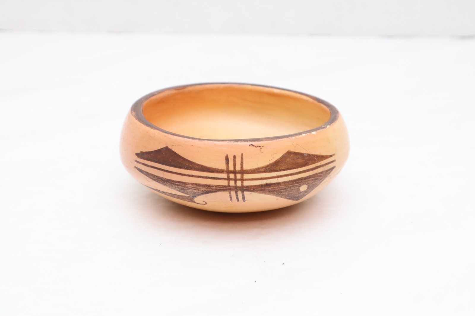 Antique Hopi Pueblo Native American Indian Pottery Bowl Vase Vessel 4.75\