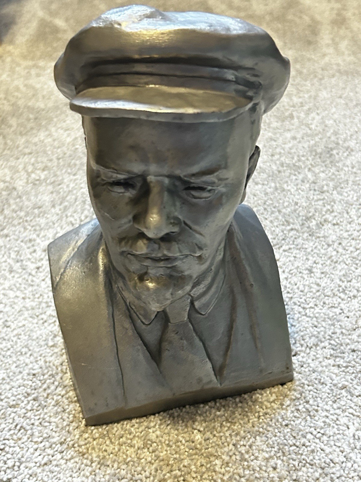 Vintage 1979 Vladimir Lenin Bust Signed N Baganov Soviet USSR Sculpture