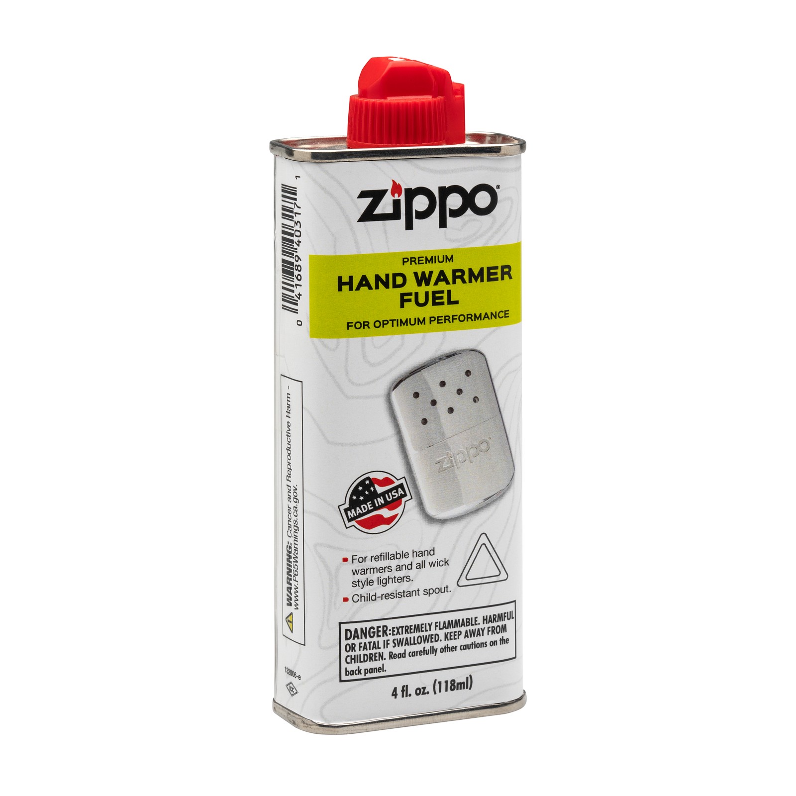 Zippo 4 ounce Hand Warmer Lighter Fuel, 4FCOD