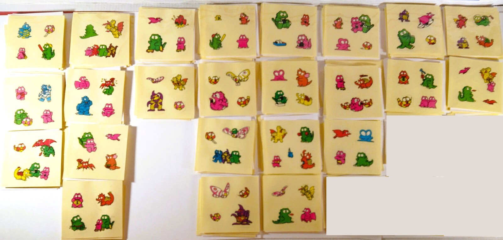 🟢🔥 24x GODZILLAND 1984 VINTAGE UNUSED STICKER SHEET SET MOTHRA GIGAN HEDORAH