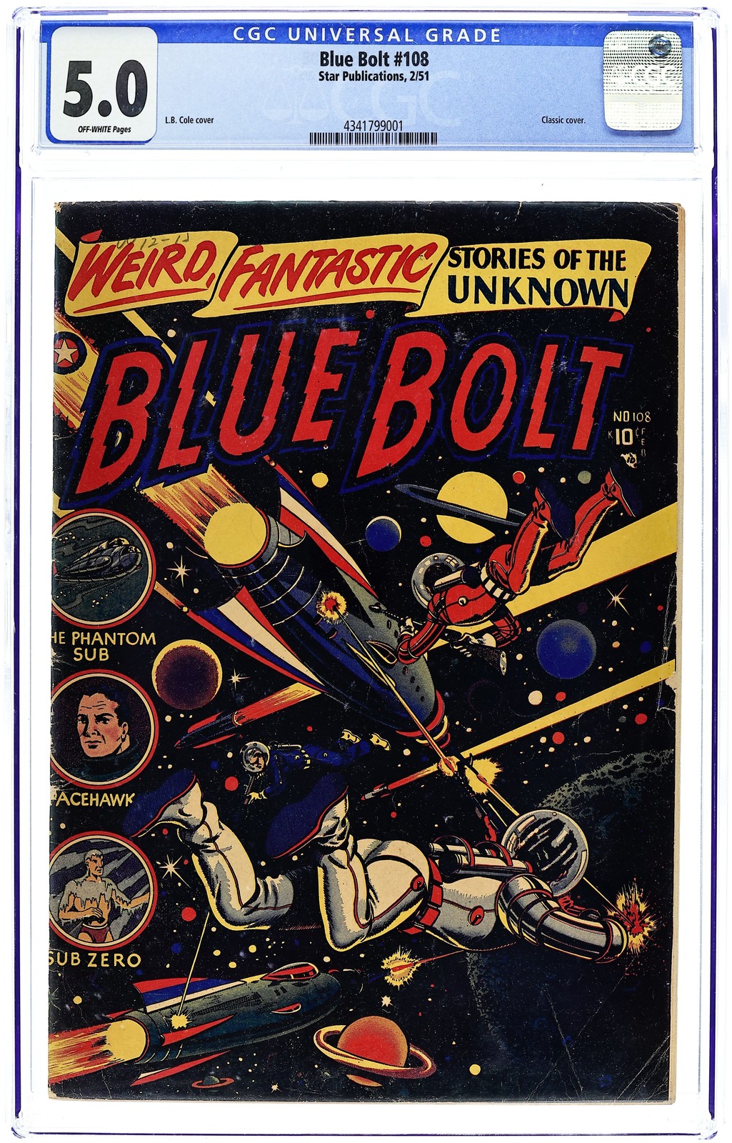 Blue Bolt #108 CGC 5.0 1951 4341799001