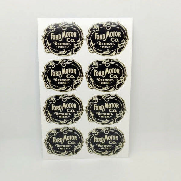 1.5 Inch Ford Motor Co. Vintage Style DECALS, Set of 8 Vinyl STICKERS