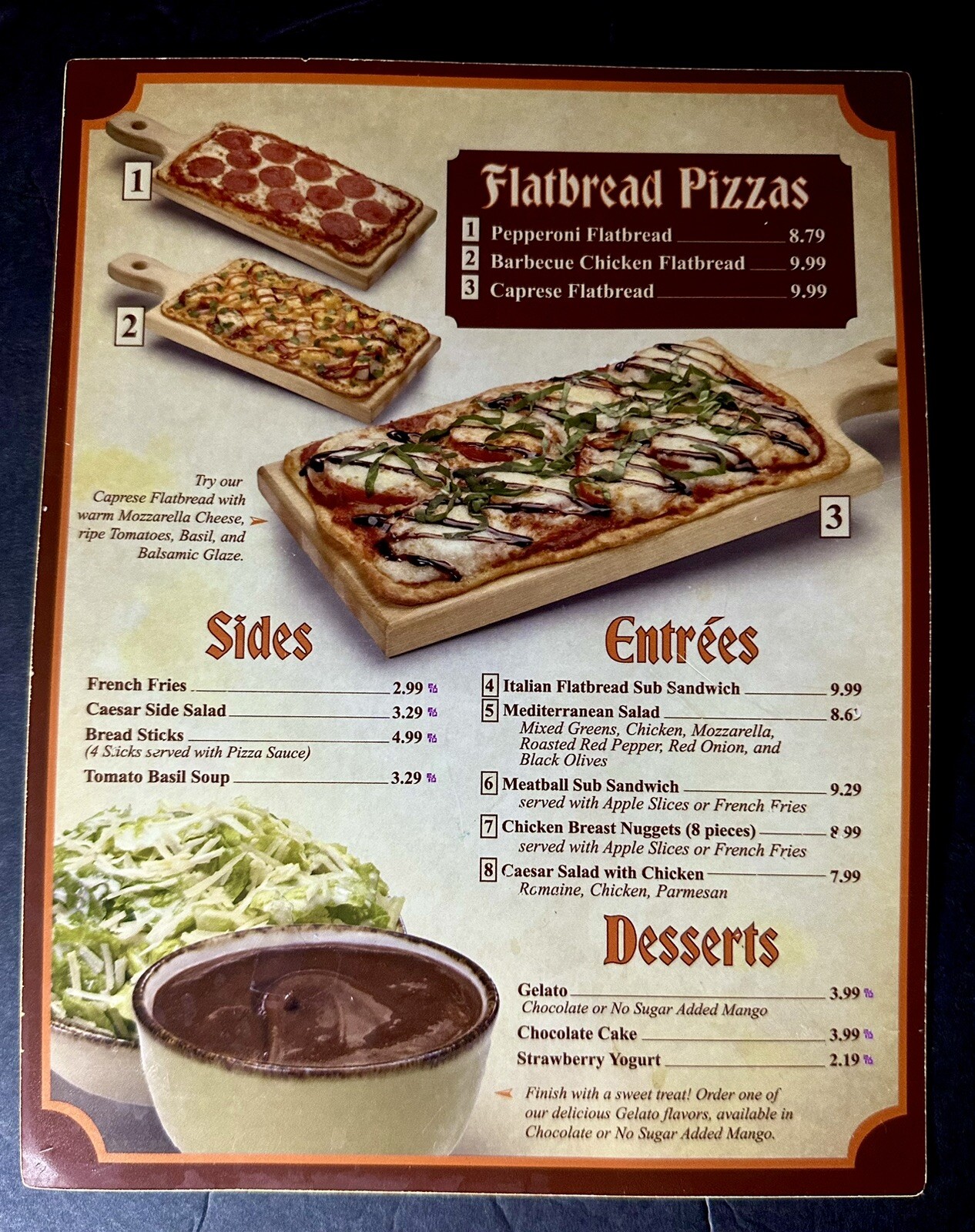 Vintage Disney World Magic Kingdom Menu Pinocchio Village Haus Fantasy Land Rate