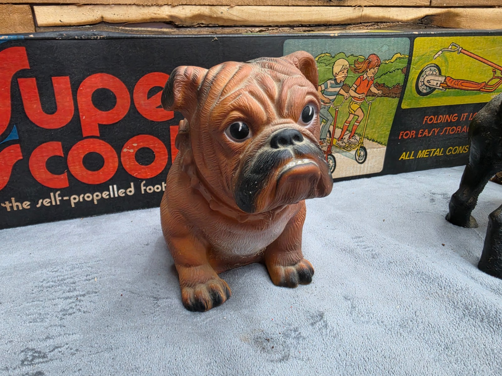 VTG 1970s Mack Trucks Bulldog Plastic Piggy Bank Keith Smykal NYC Original Plug