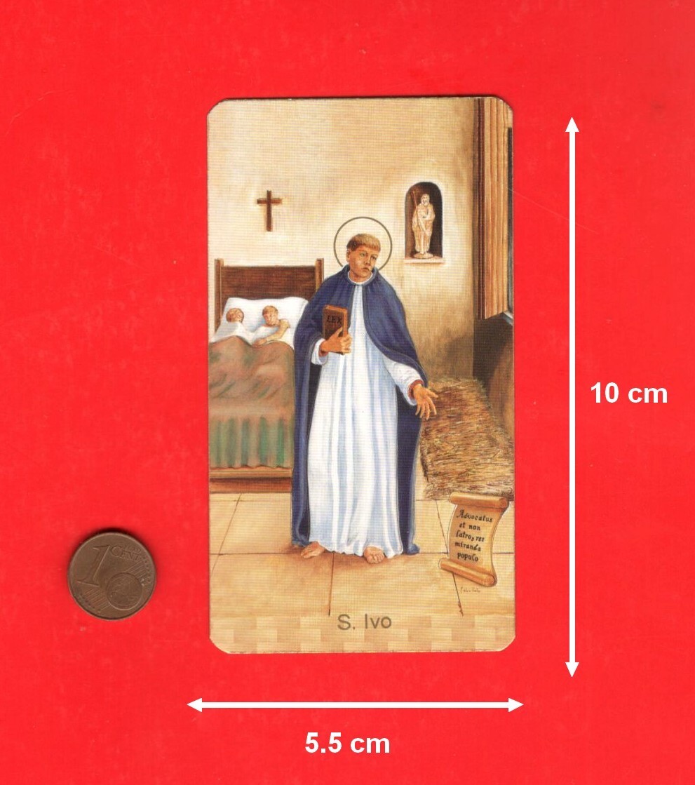 Santino Holy Card S. Ivo measures 5.5 x 10 cm standard mail