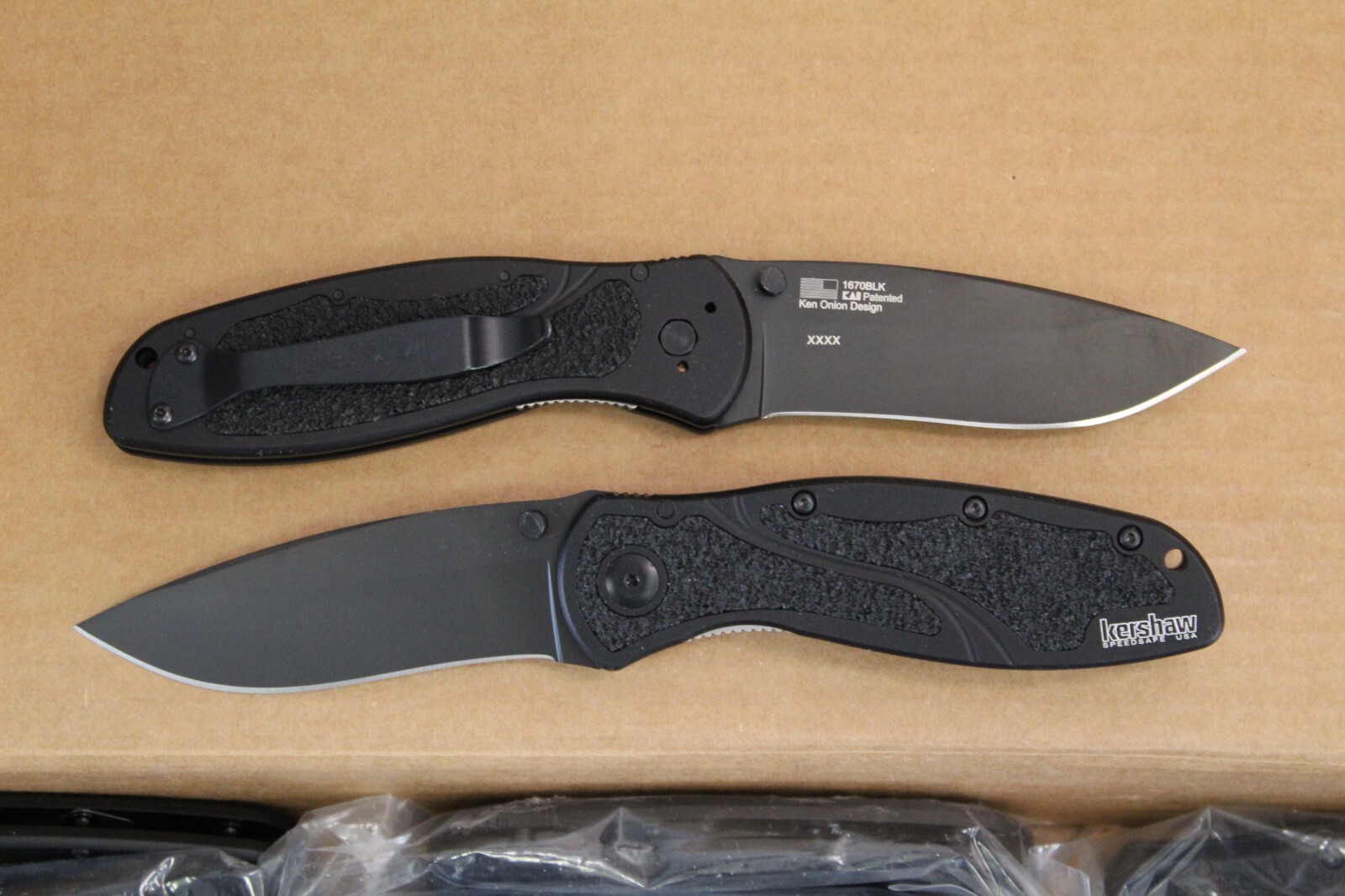 Kershaw 1670BLK Blur, Assisted Opening Folding Knife Factory 2nd, Brand New Blem