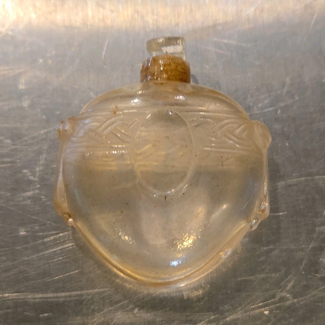 Antique c.1915 French Glass Perfume Bottle Rigaud Un Air Embaume  AS IS