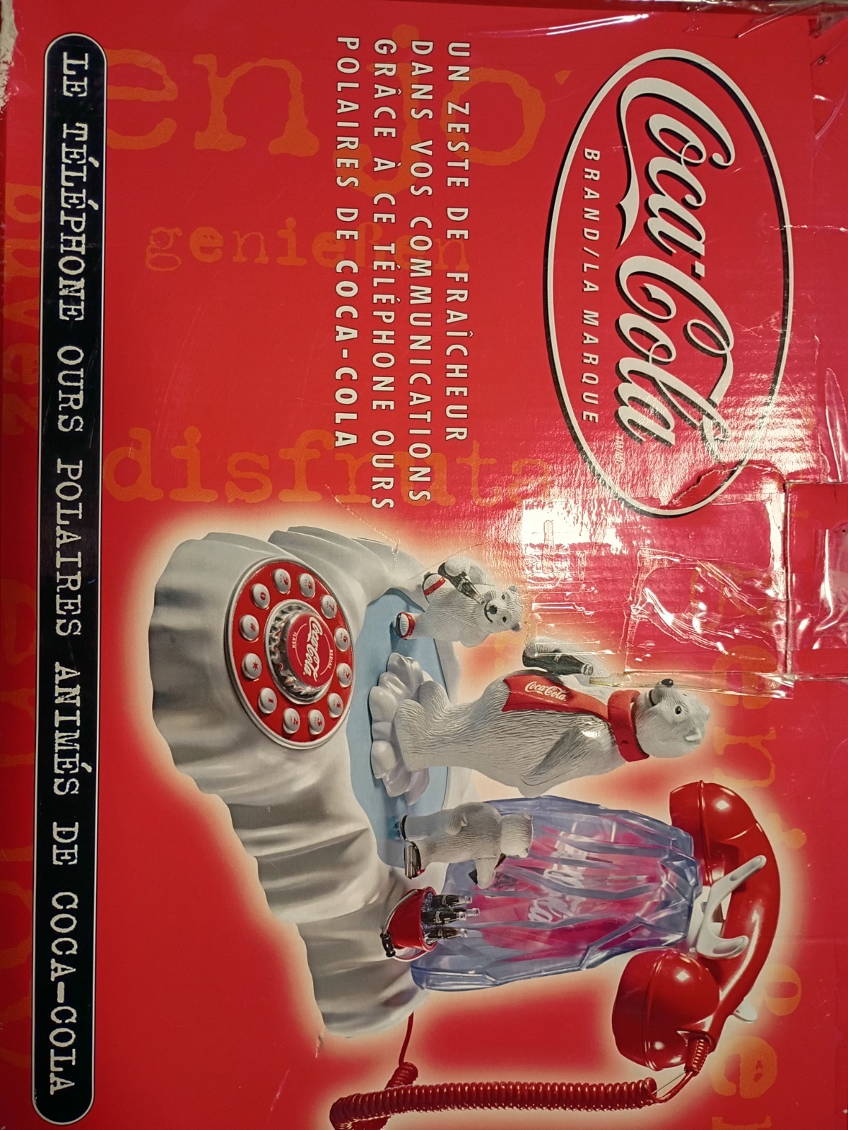 Coca-cola Brand Animated Polar Bear Phone Brand New In Box