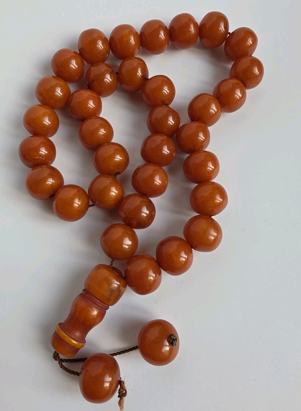 Vintage Phenolic Resin Islamic Prayer Beads 33 Misbaha Tesbih 107g Large Beads