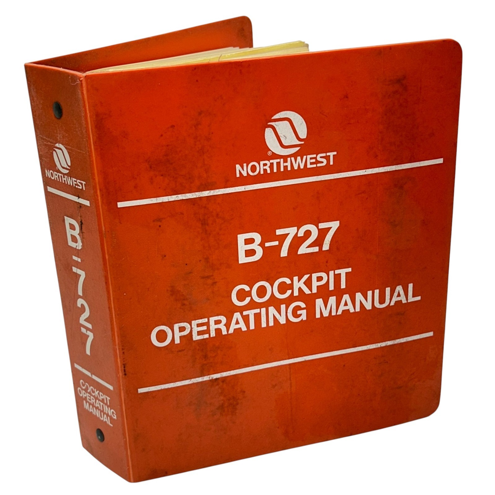 Northwest B-727 Cockpit Operating Flight Training Manual Binder Original