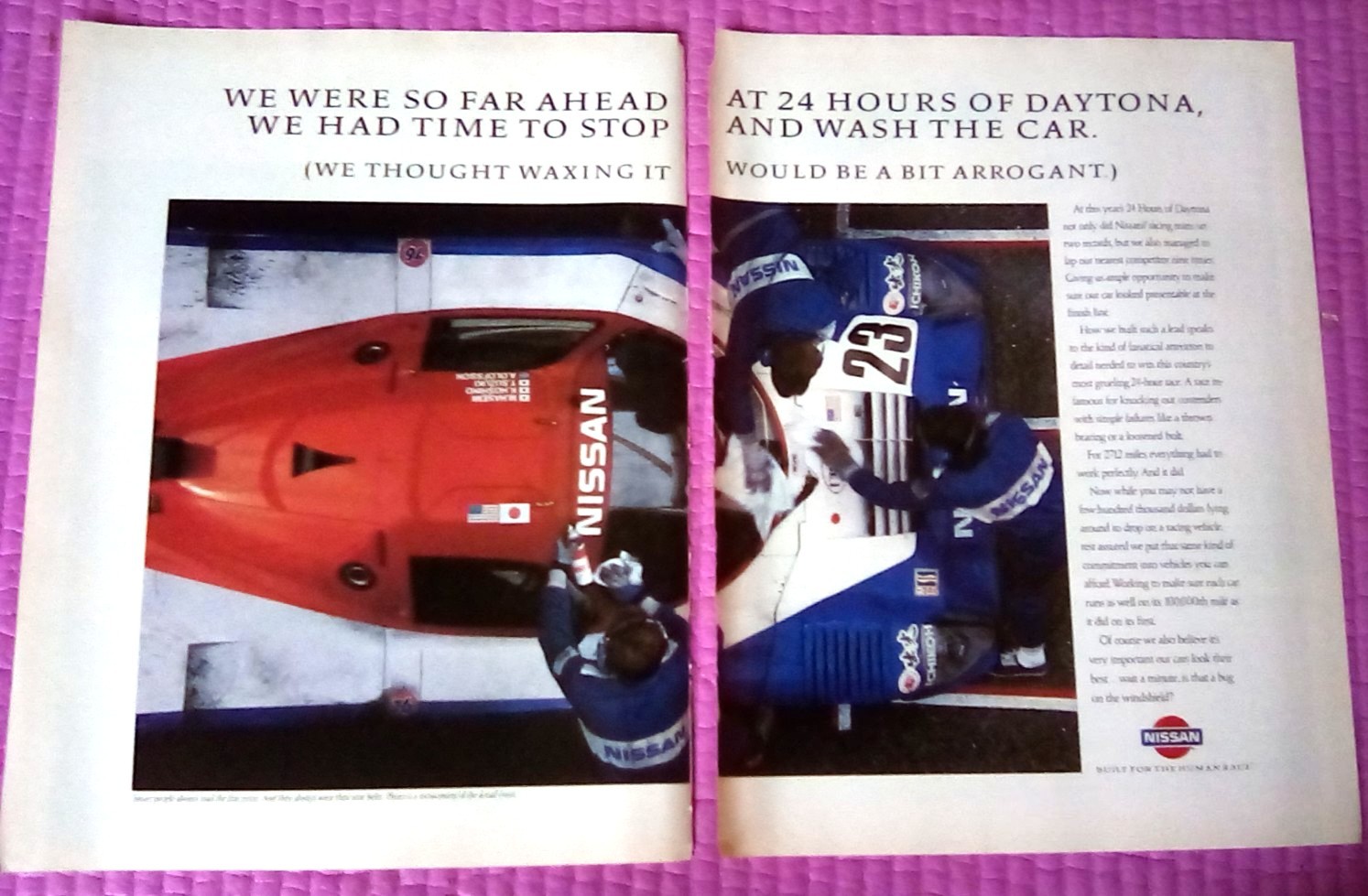 1992 Nissan Daytona 2 page Print Ad