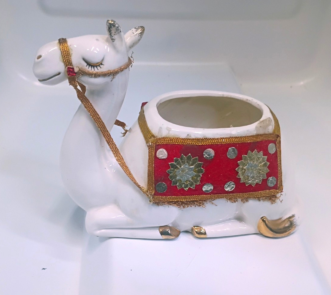 Rare VTG 1960 Holt Howard Christmas Camel Planter #6417 Japan MCM Kitsch
