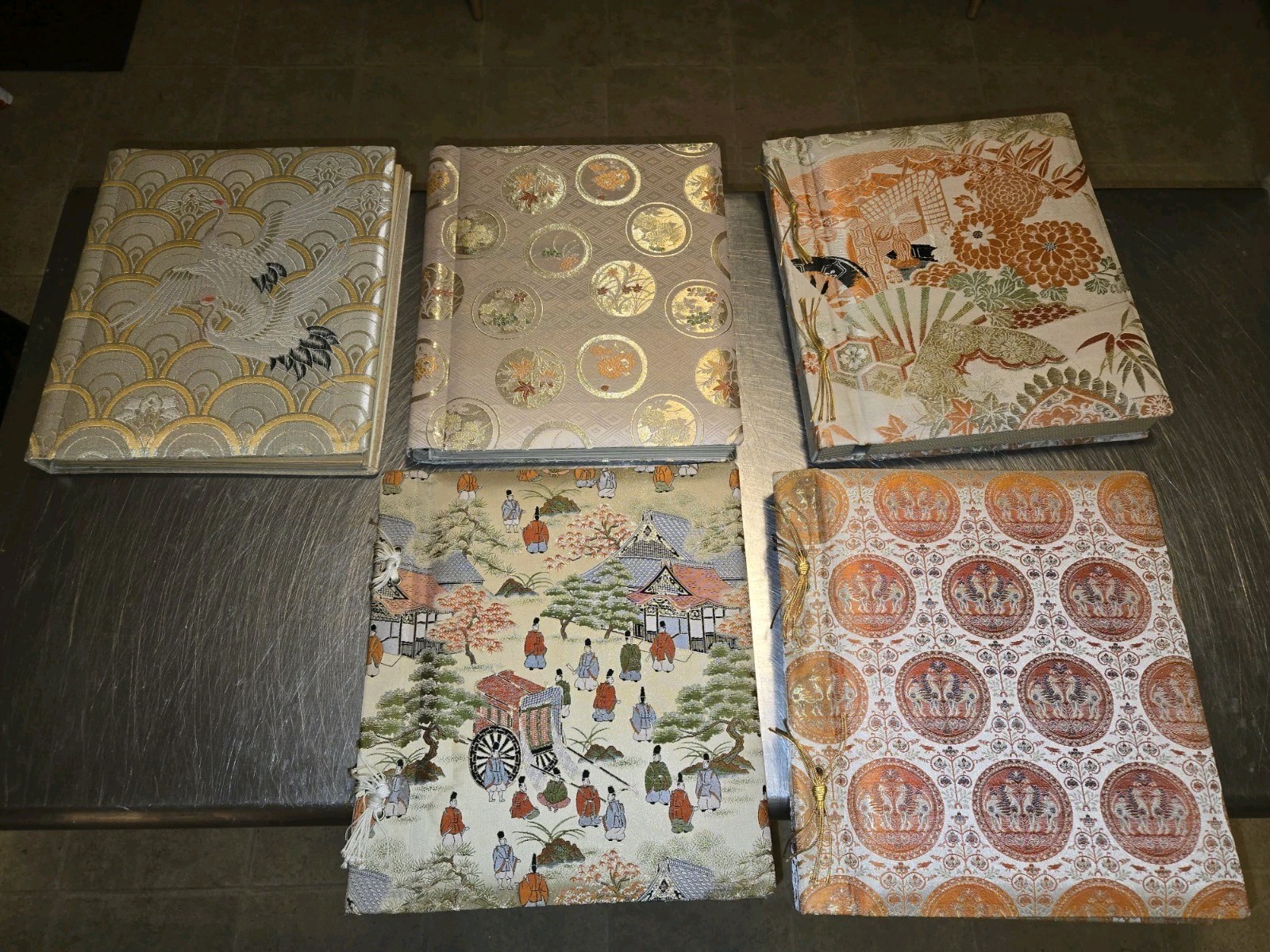 Vintage Gump's Of Japan Brocade Photo Albums. Lot Of 5.