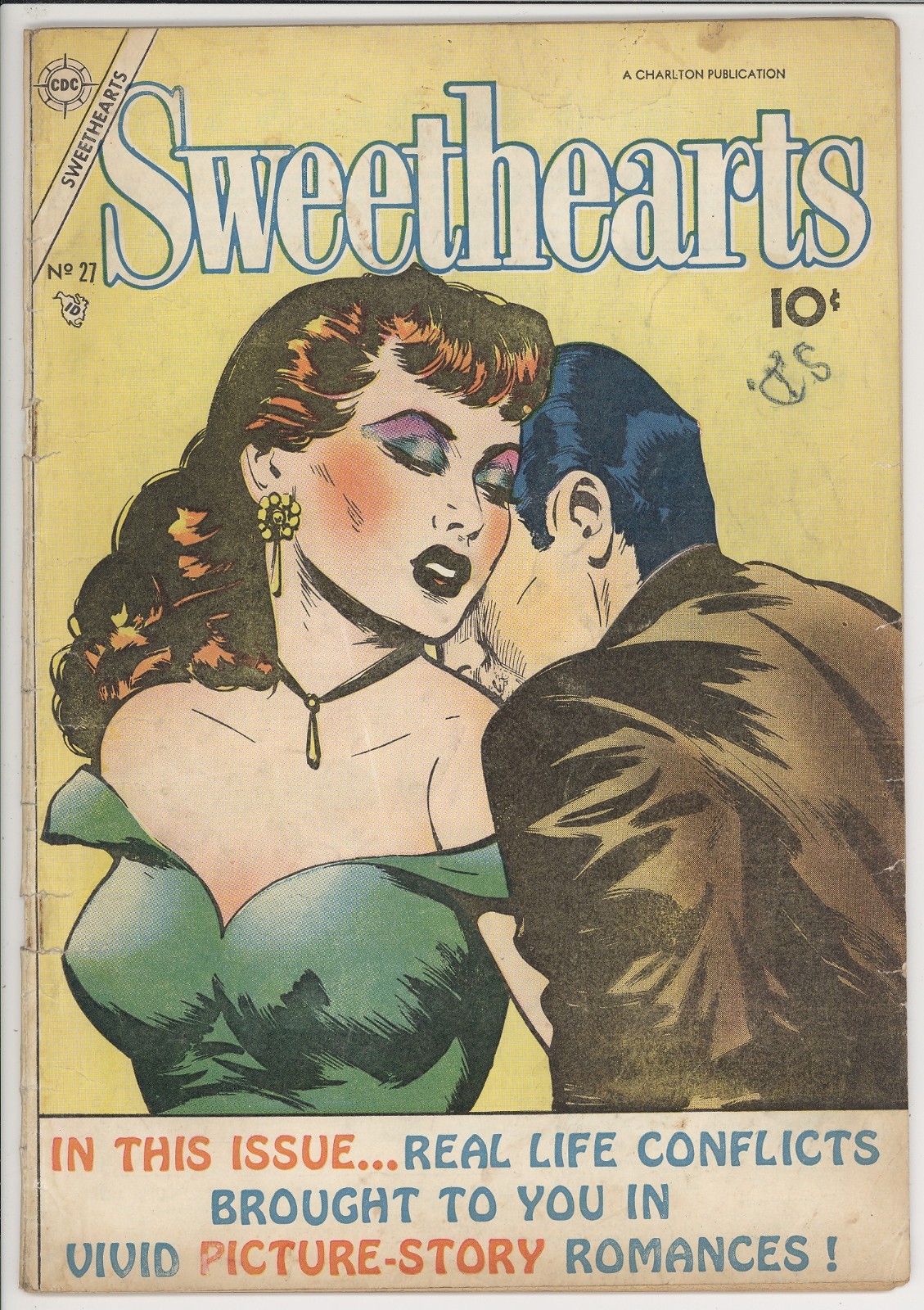 SWEETHEARTS  27  GD/VG/3.0  -  Scarce Charlton romance 1954