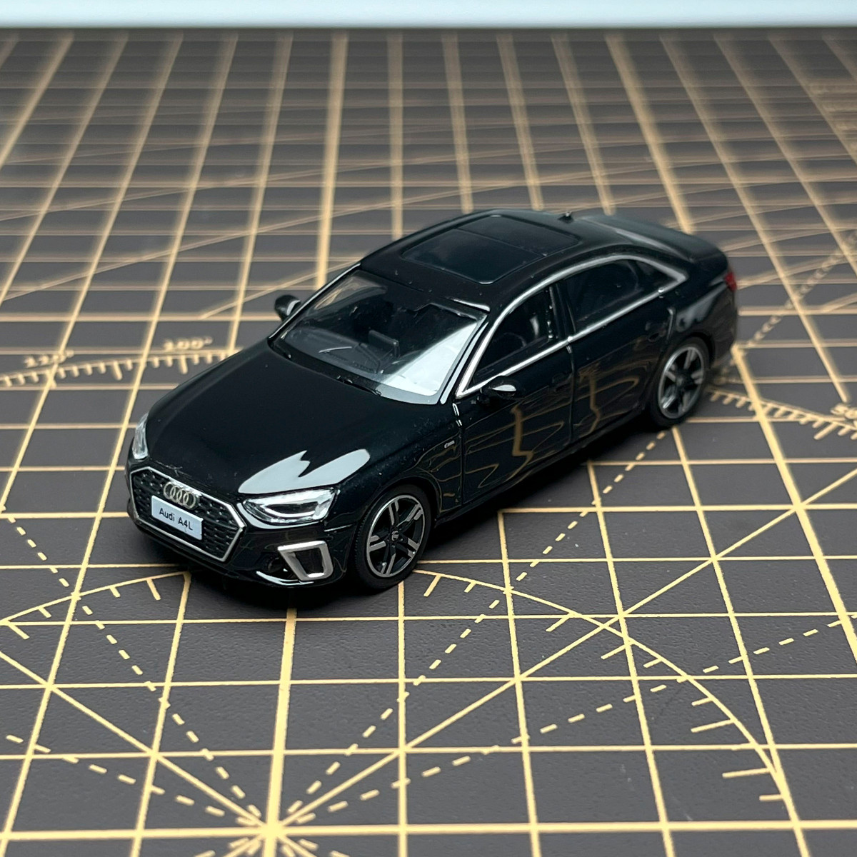 1:64 Black A4L Luxury Sedan - Alloy Diecast Car Model, Realistic Replica