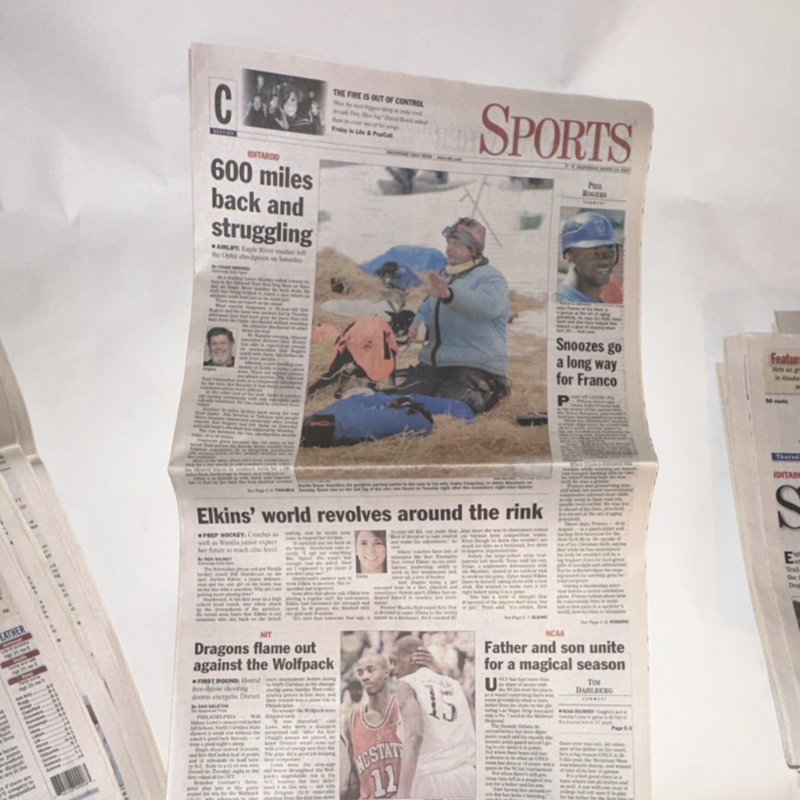Sports Section Newspaper Elkins Iditarod Phil Rogers Comment March 14, 2007