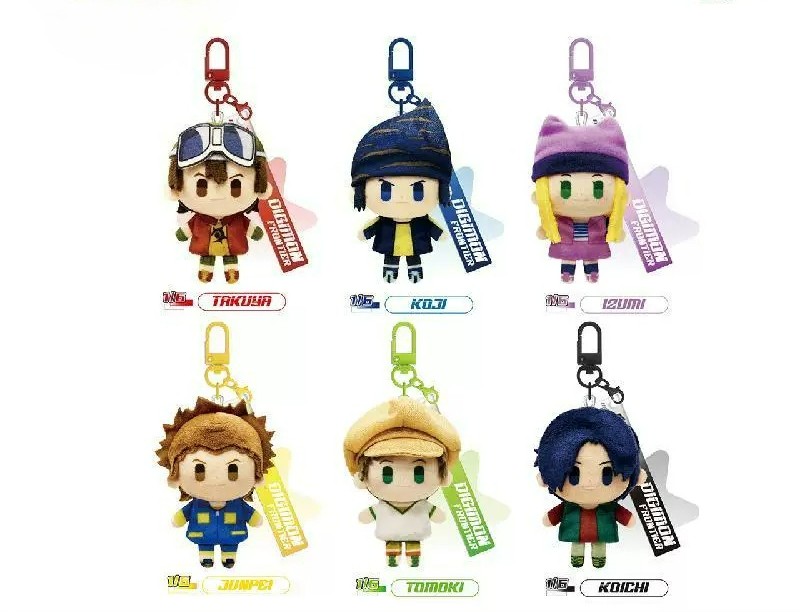 8cm Official Digimon Frontier‌ Takuya Koji Finger Puppet Plush Keychain Doll