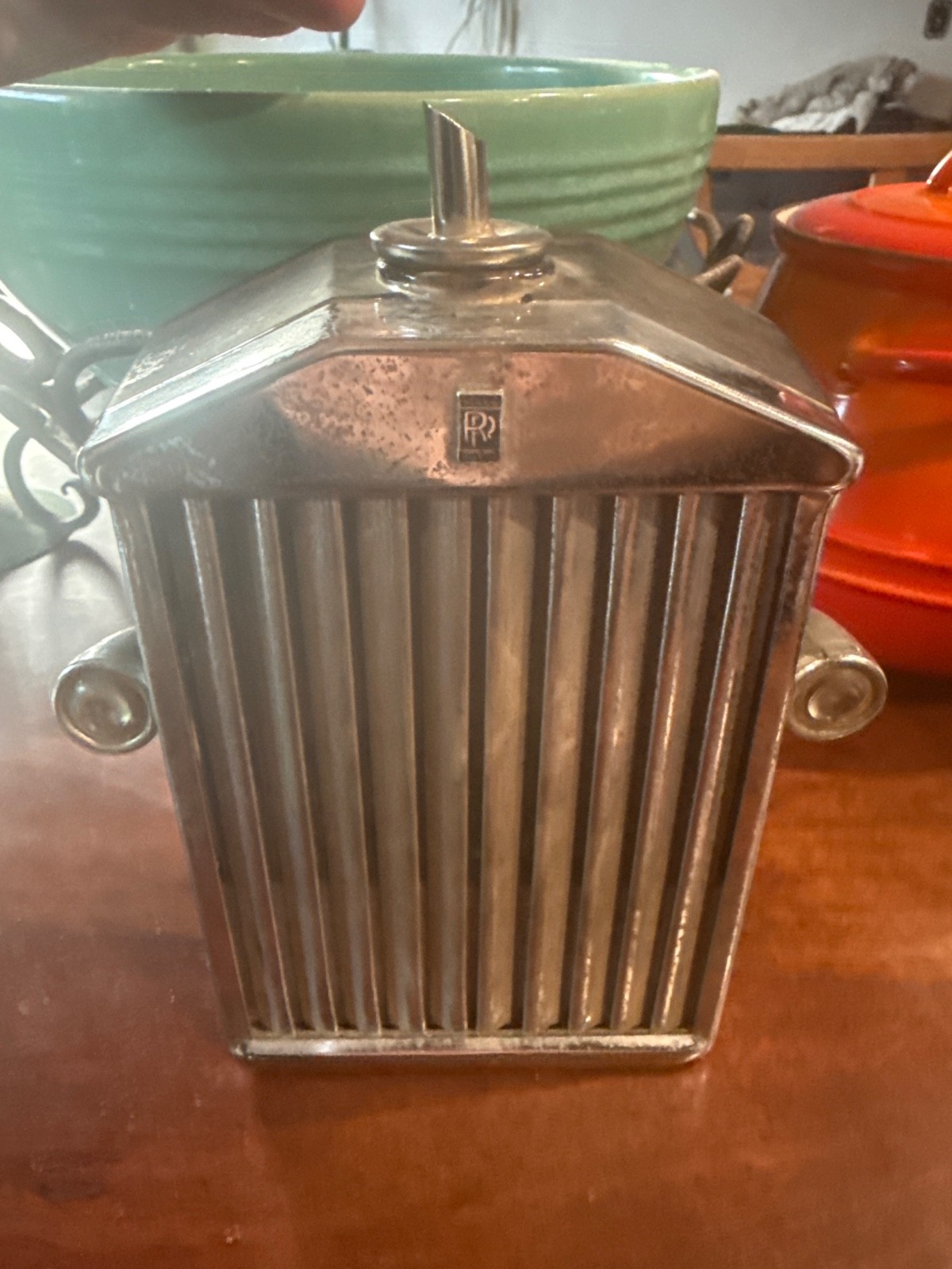 Rolls Royce Vintage Ruddspeed LTD Chrome Radiator Grill Flask Decanter Barware