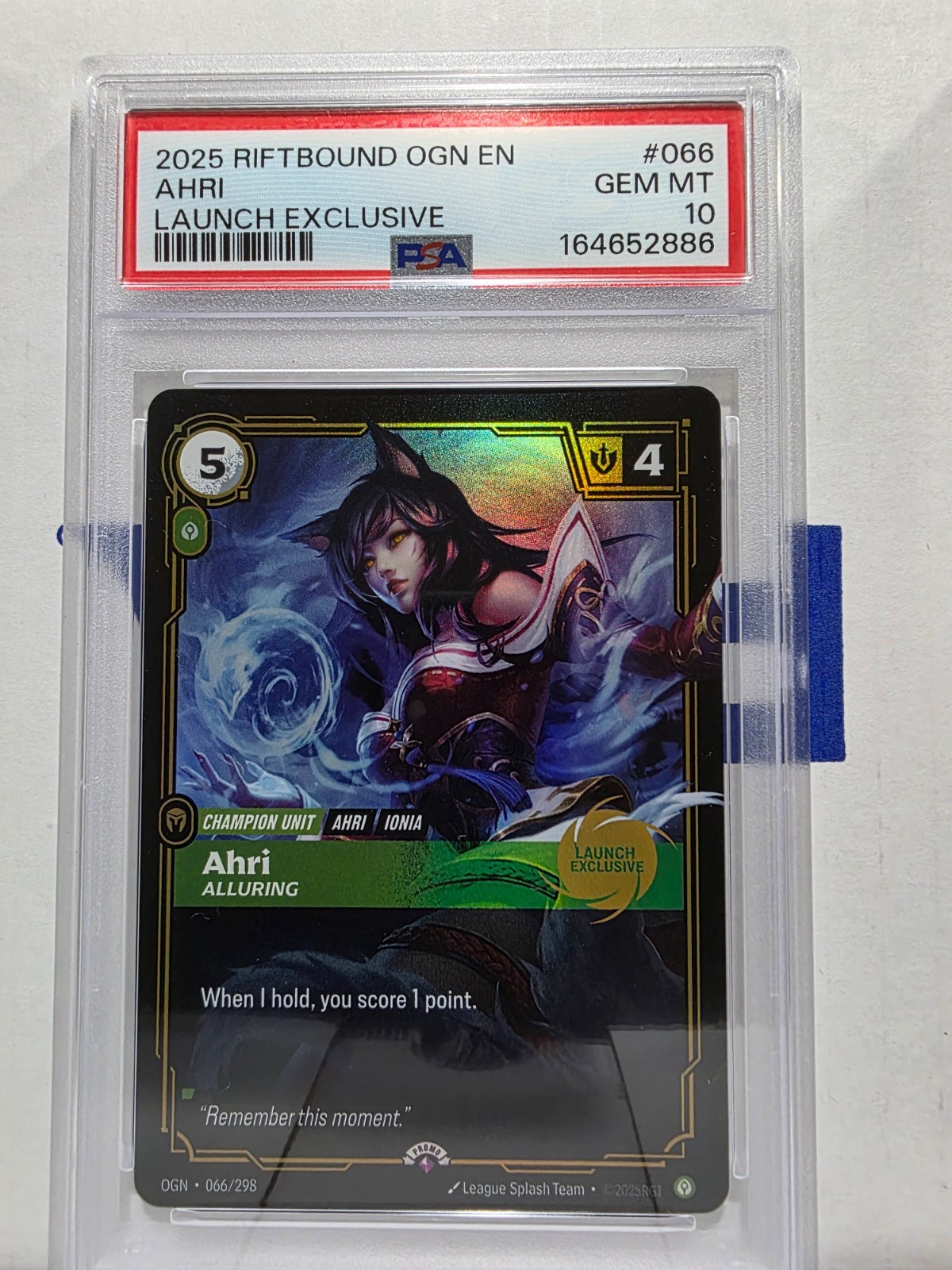 PSA 10 Ahri Alluring Promo Launch Exclusive 006/298 English Riftbound 