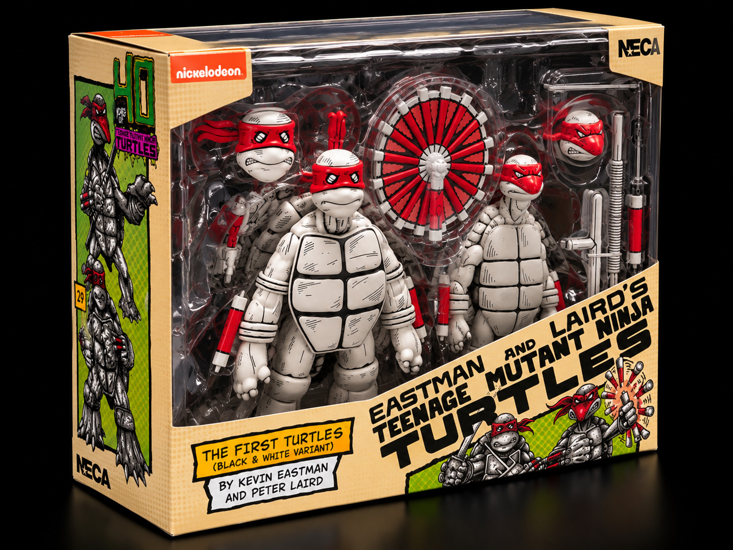 NECA TMNT The First Turtles Black & White Variant 2-Pack Eastman Laird NEW