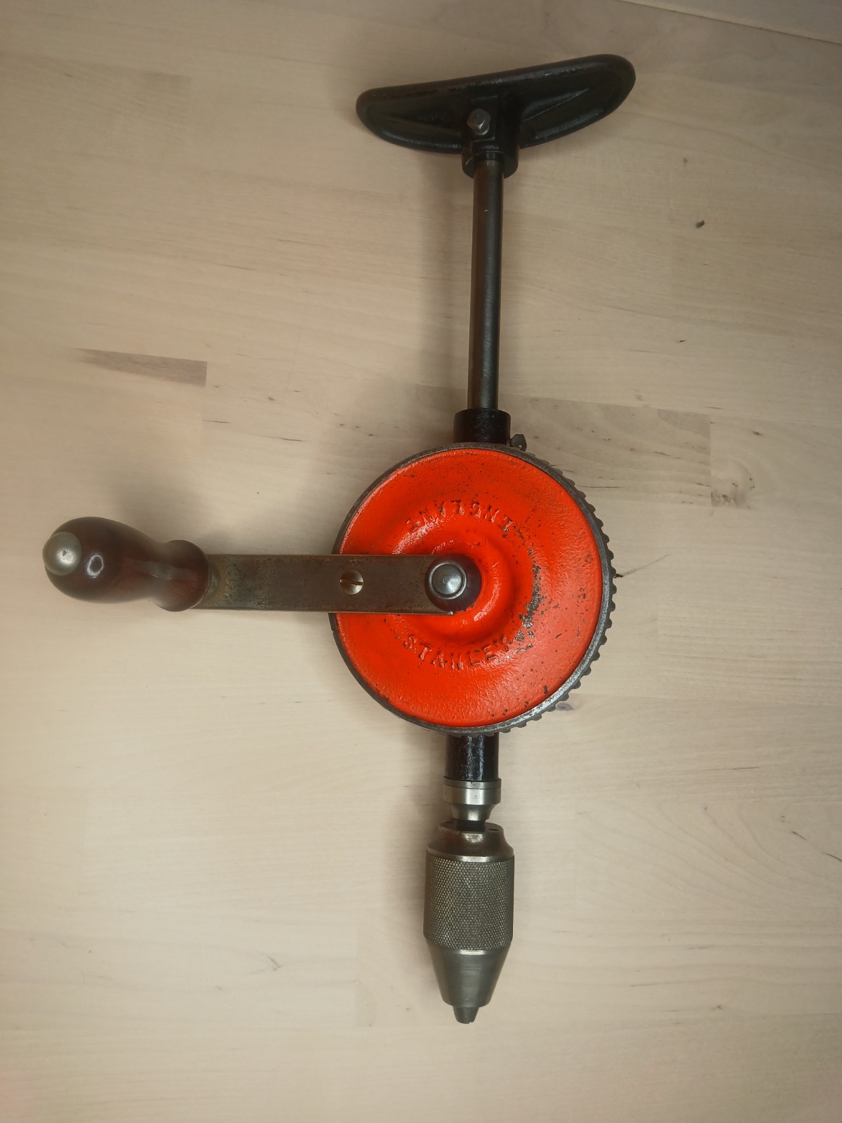 Vintage Stanley England Hand Crank Breast Drill Gear Driven Manual Drill