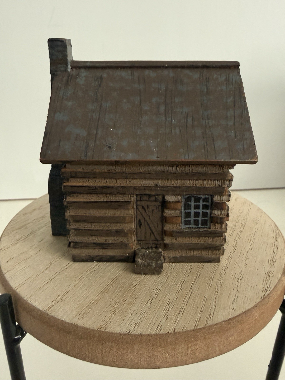 Vintage Rustic Folk Wooden Log Cabin House Home Country Crafts by C. Henson