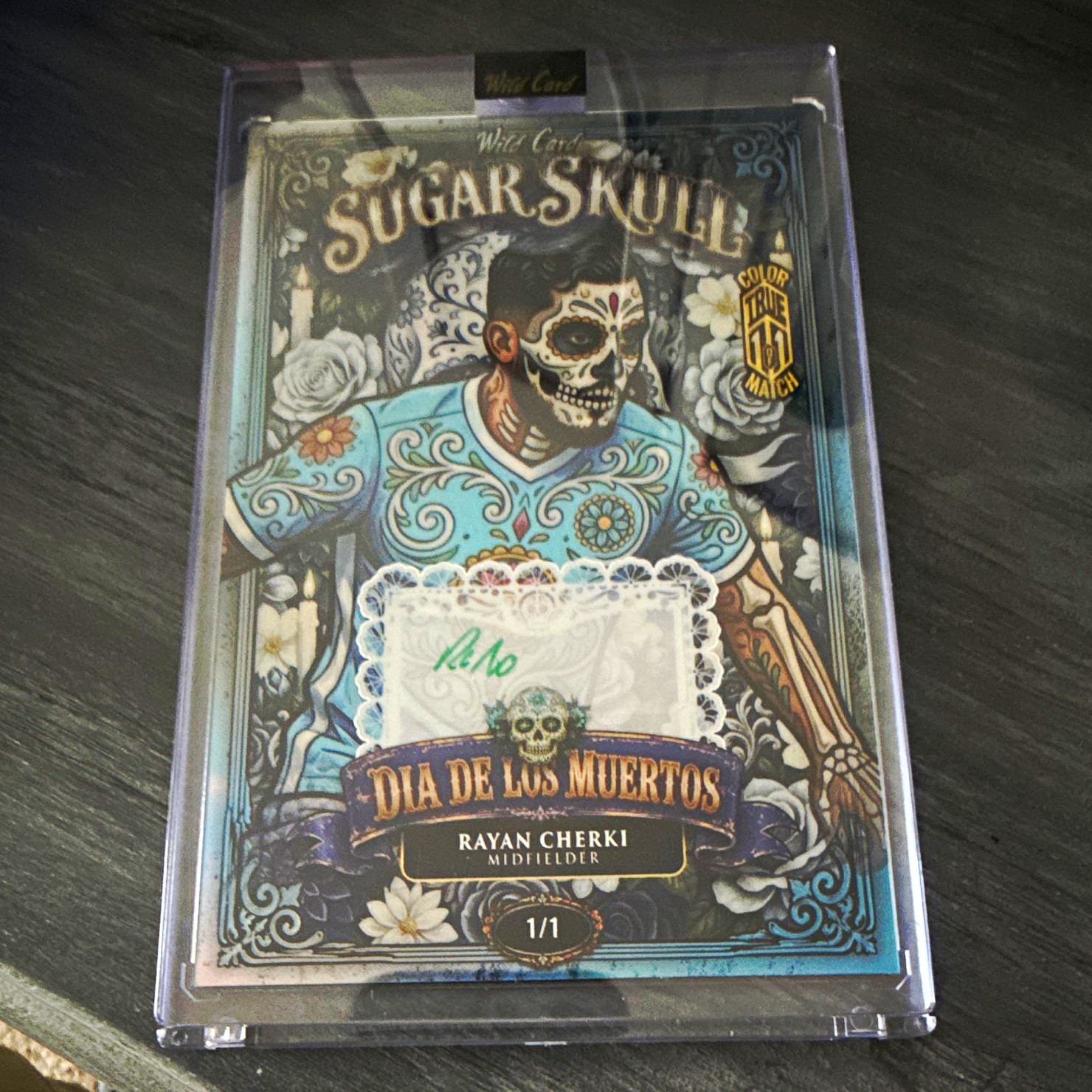 Wild Card 2026 Sugar Skull Dia de los Muertos Rayan Cherki Auto TRUE 1/1 