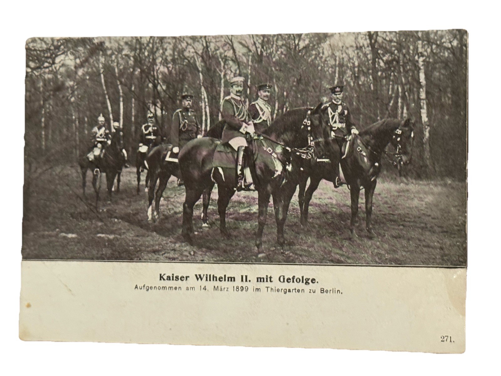 Antique 1899 Unposted Real Photograph Postcard Kaiser Wilhelm II RPPC No Stamps