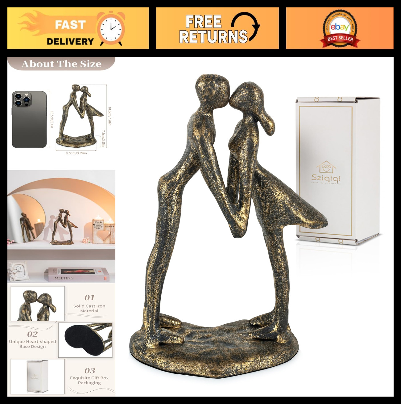 8th Anniversary Couple Gifts: Bronze Gifts for 8 Year Anniversary