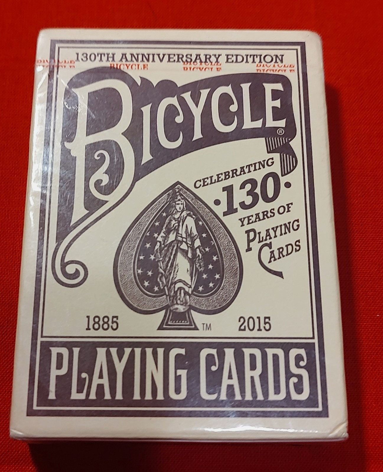 Bicycle 130th Anniversary Edition Playing Cards Deck 1885-2015 *Rare*