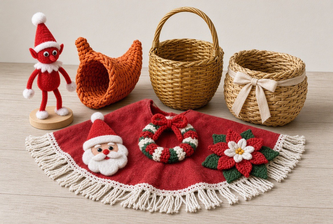 Vintage 1970s-80s Christmas Decor Bundle