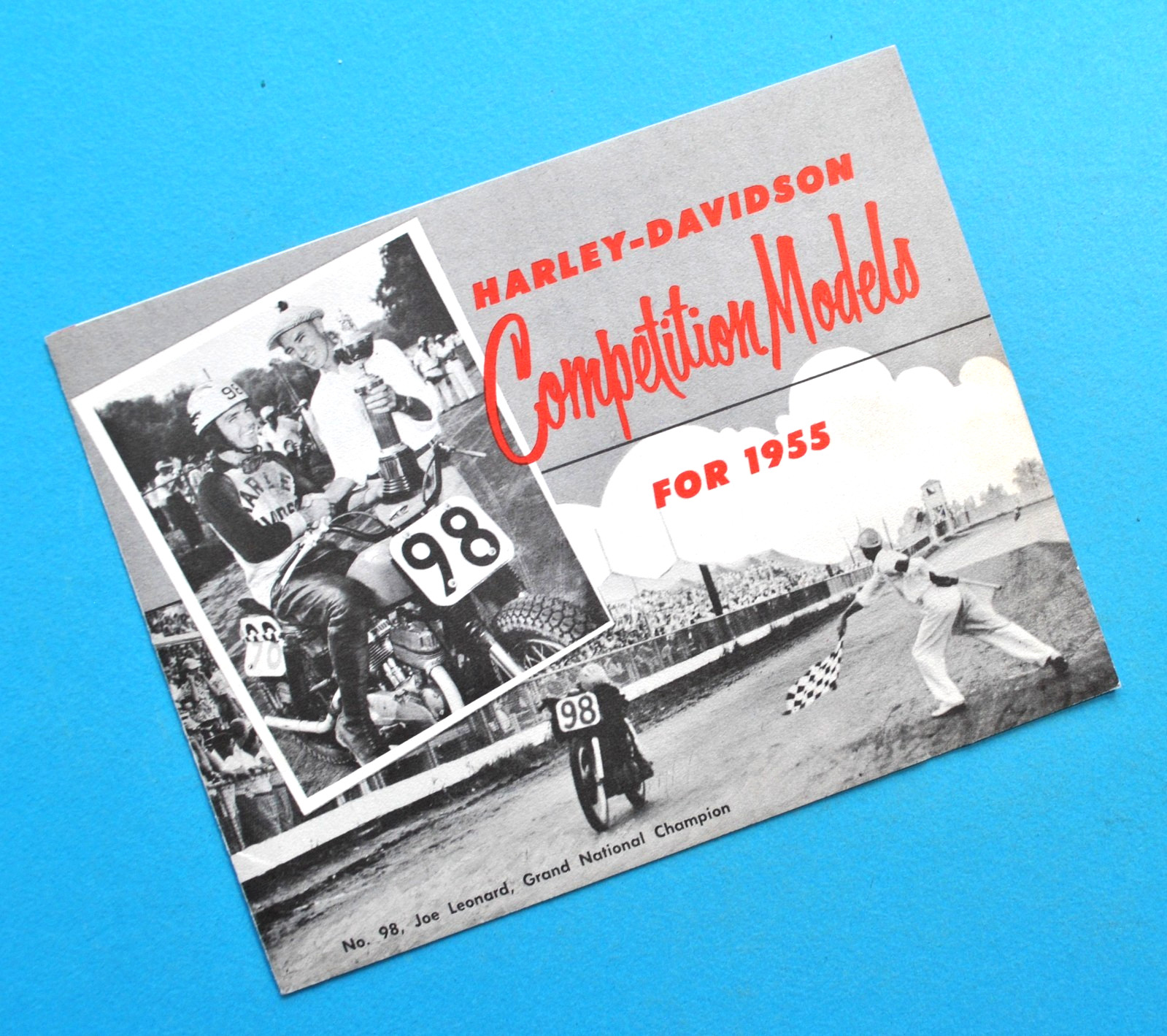 Original 1955 Harley Davidson KR KRTT KHRM KHRTT Competition Motorcycle Brochure
