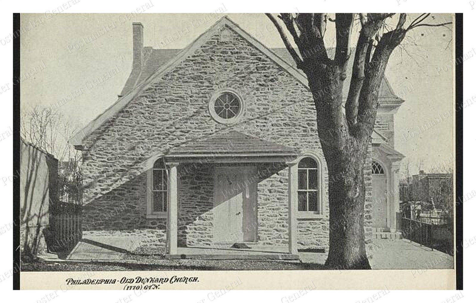 Philadelphia Old Dunkard Church Standard Postcard COPY RPPC