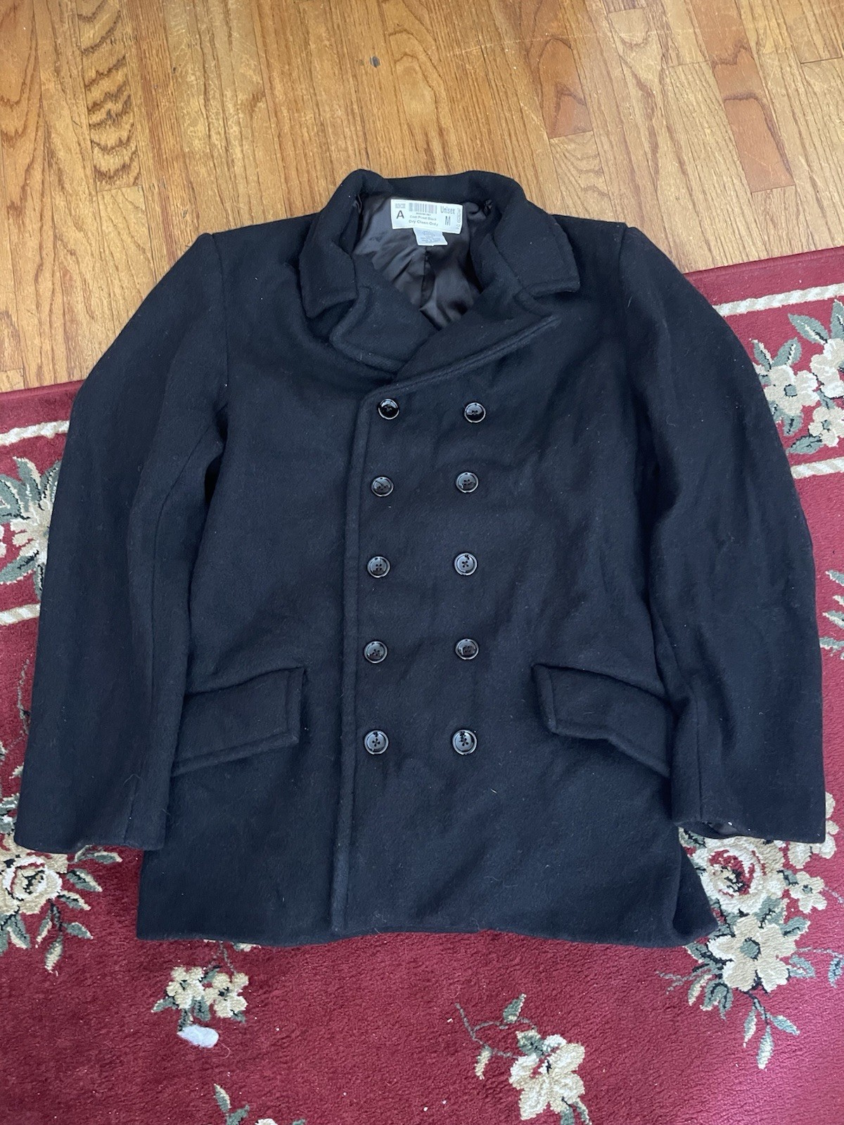 Rare, authentic Disney Parks Cast Member employee uniform wool peacoat