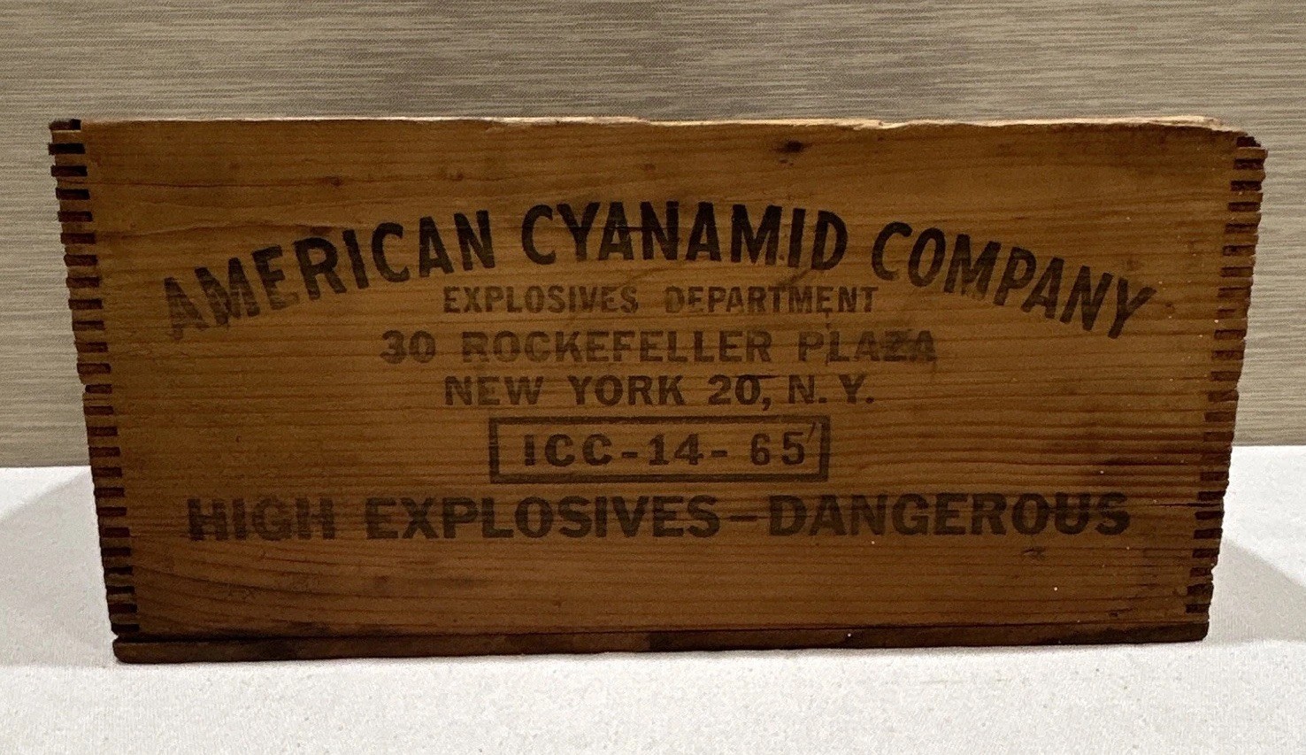 Vintage American Cyanamid Company High Explosives Dovetail Wood Box