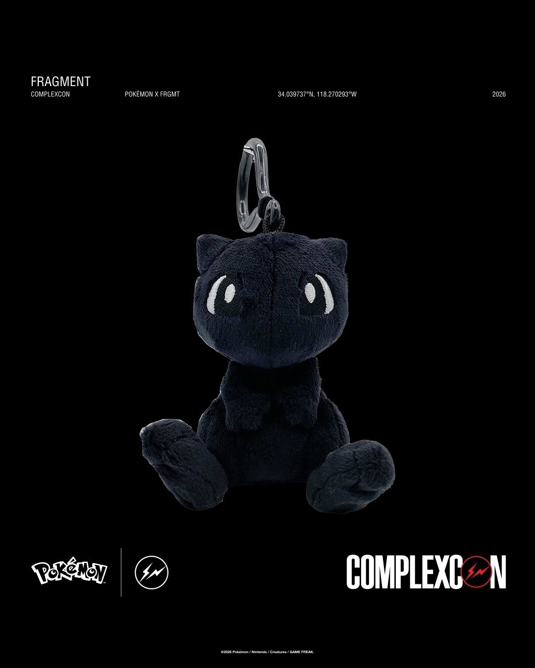 Fragment x Pokemon Mew Plush Key Chain Complexcon 2026 Exclusive