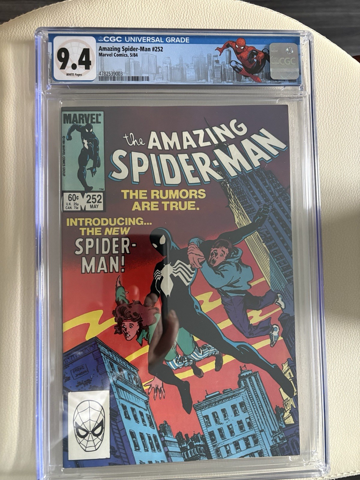Amazing Spider-Man #252 CGC 9.4 WP 1984 1st Black Suit Marvel Comics Key