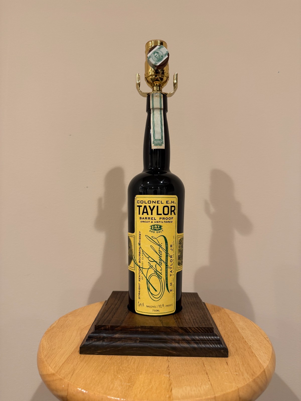 Buffalo Trace Colonel EH Taylor Barrel Proof Bourbon Whiskey Bottle Lamp