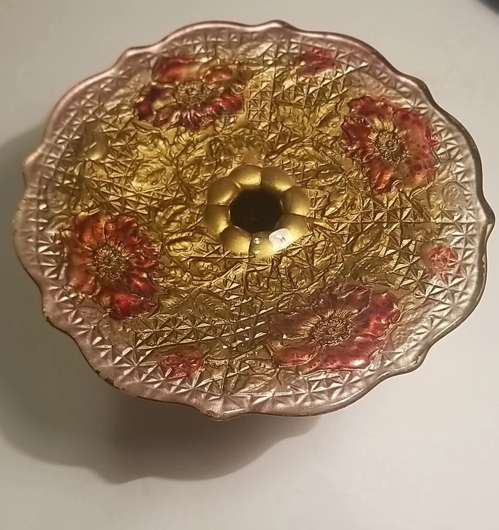 Rare Goofus Glass Compote Small Size
