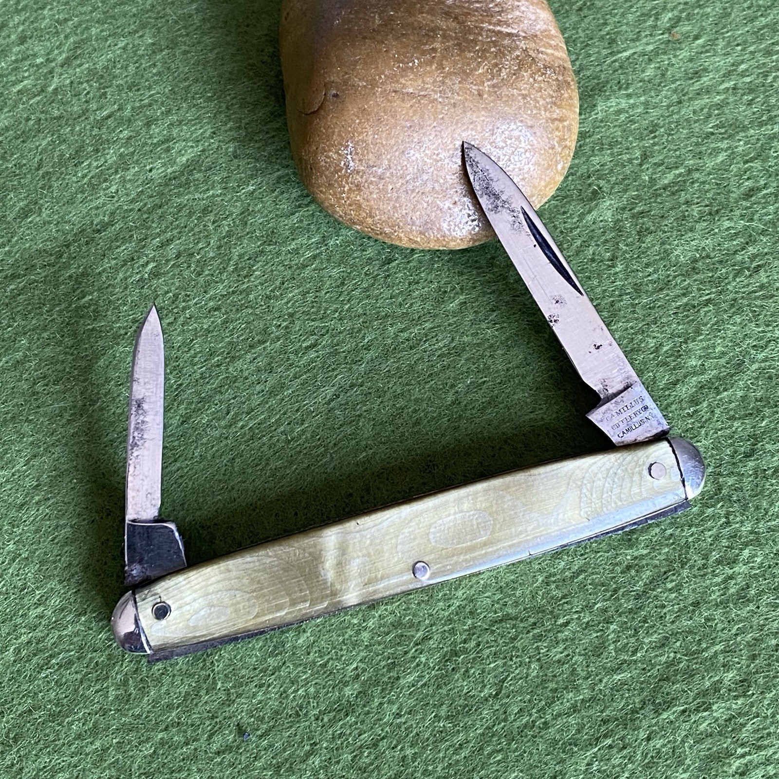 Early Vintage Camillus New York 3 Line Gents Pen Pocket Knife