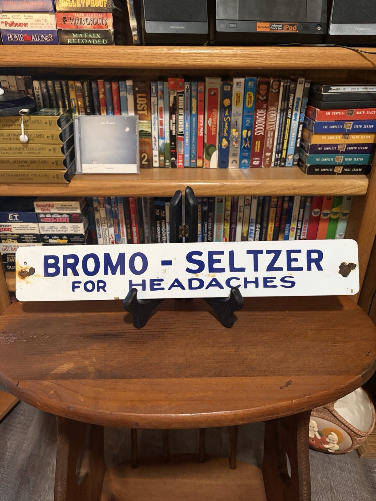 Antique Bromo Seltzer Porcelain Advertising Sign Good Condition Very Rare Piece