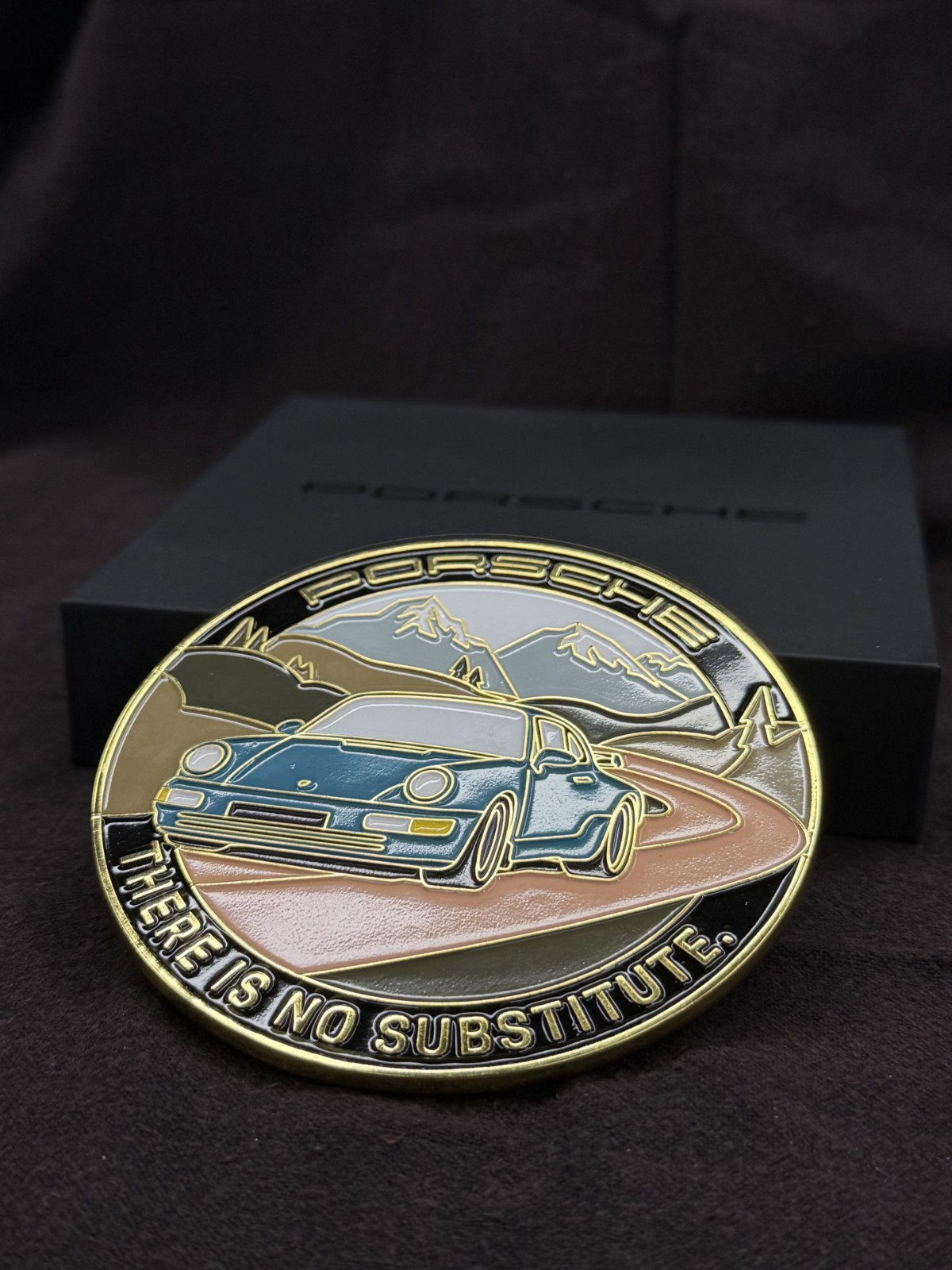 GENUINE PORSCHE 911 THERE IS NO SUBSTITUTE LIMITED EDITION GRILL BADGE EMBLEM